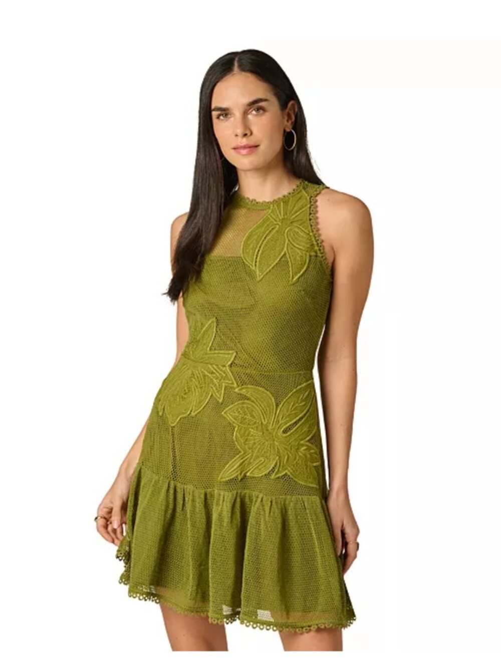 Adrianna Women's Sleeveless Halter Neck Cotton Mini Dress